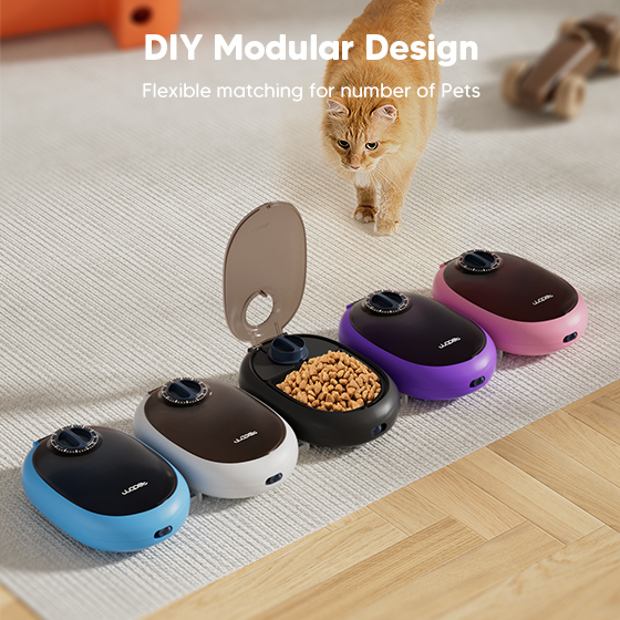 WOpet Automatic Cat Feeder For Wet Food 48-Hour Timer Cat Bowl with Ice Gel Pack