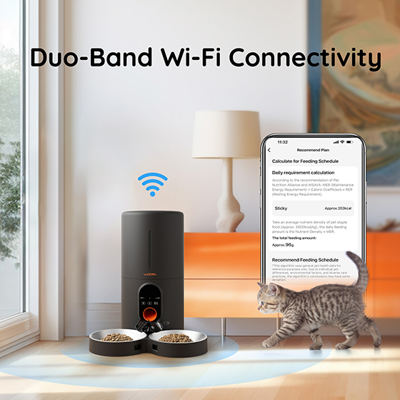 WOpet Heritage Air Smart Pace Feeder For Two Cats