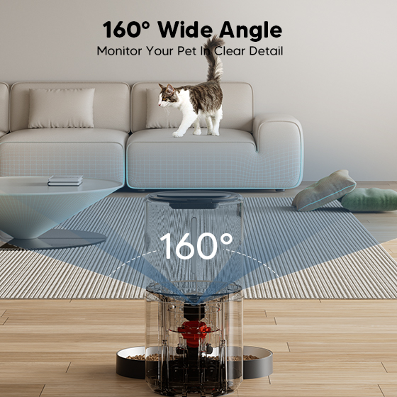 WOpet Heritage View Automatic Pet Feeder with Camera [Dual Bowls]