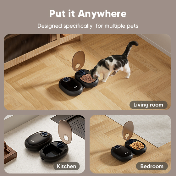 WOpet Automatic Cat Feeder For Wet Food 48-Hour Timer Cat Bowl with Ice Gel Pack