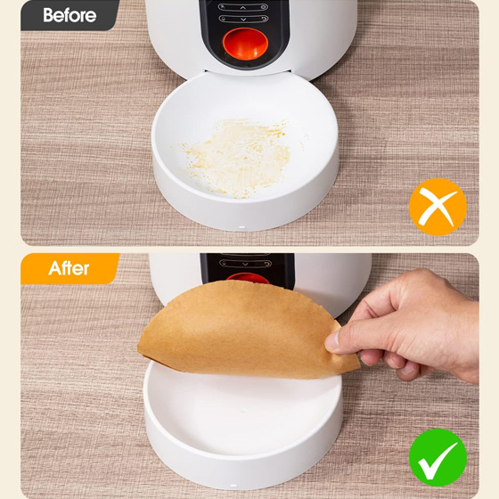 WOpet Automatic Pet Feeder Bowl Disposable Paper Liners Set (For FT50 Pet Feeder)