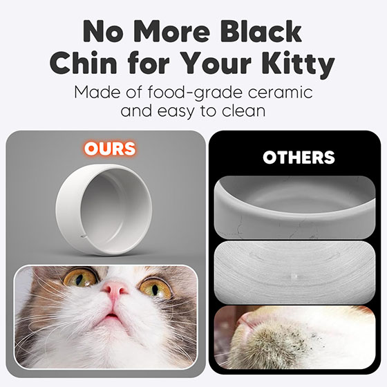 [New] WOpet Ceramic Pet Water Fountain For Dogs & Cats with Power Cable - W03L