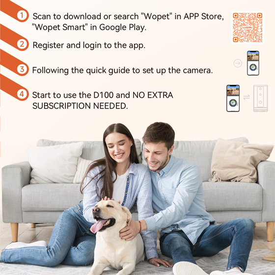 WOpet Guardian Dog Treat Camera Pet Camera with Treats (New Version)