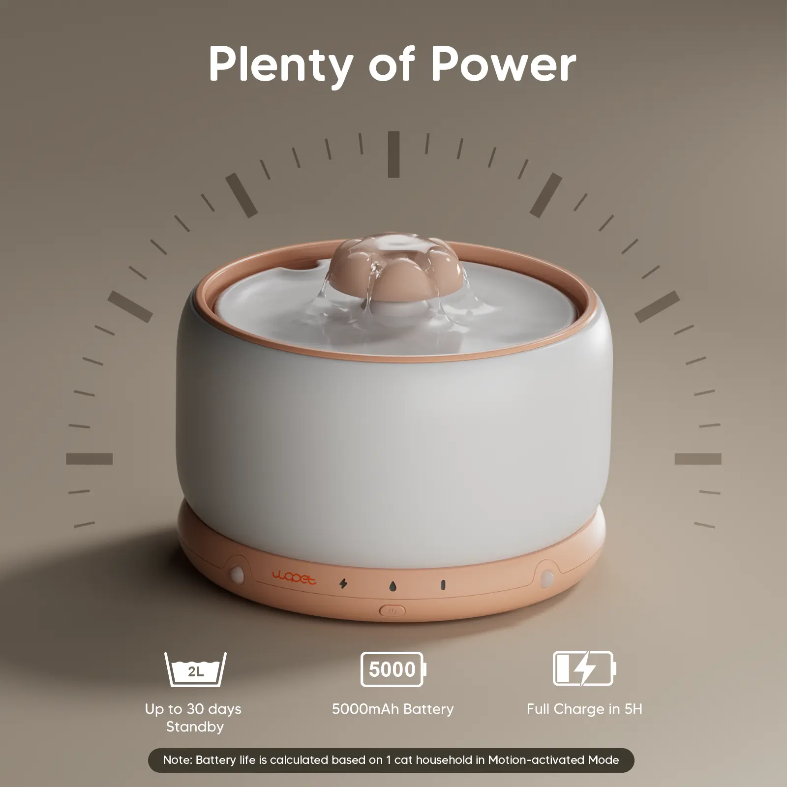 [New] WOpet Ceramic Wireless Pet Water Fountain For Dogs & Cats - W03