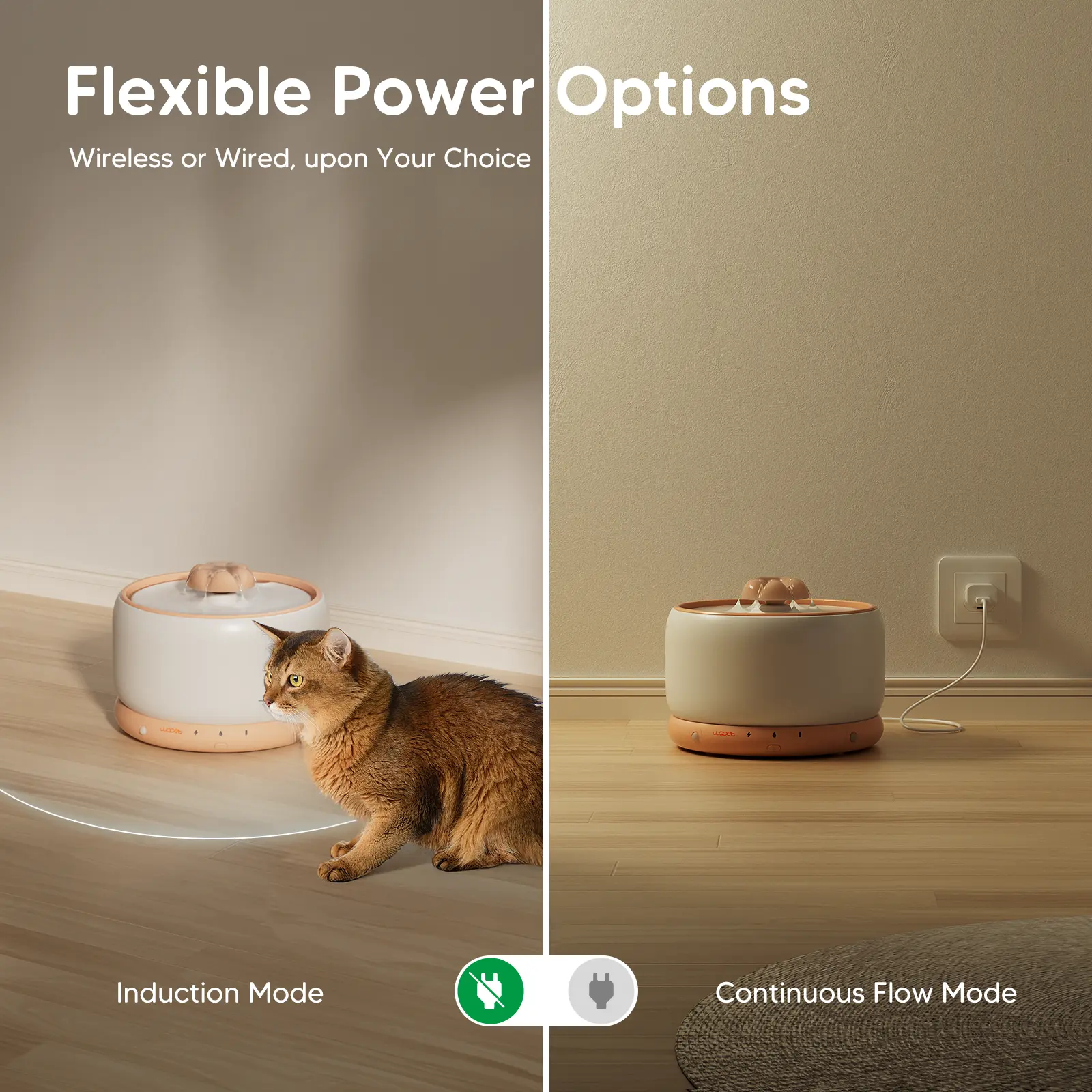 [New] WOpet Ceramic Wireless Pet Water Fountain For Dogs & Cats - W03